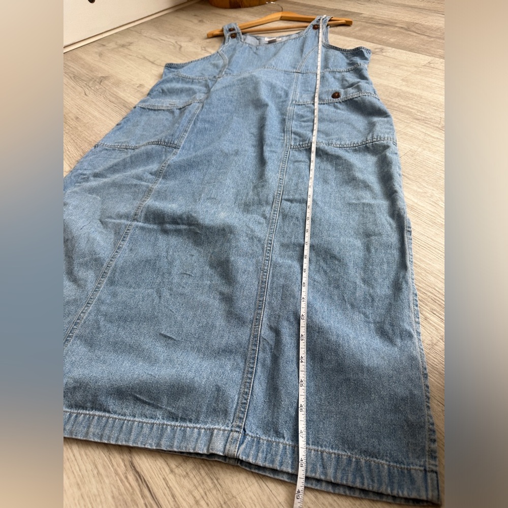 Vintage Cherokee Denim Jumper Dress-Light Wash Denim-Adjustable Straps- Size 18w - Picture 14 of 14